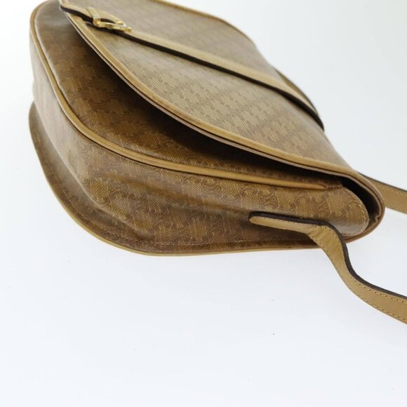 CELINE Macadam Canvas Shoulder Bag PVC Leather Beige Auth - Picture 11 of 16